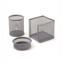 Lacco Metal Masa Seti - Kal.+Atş.+Kağt.- Gümüş