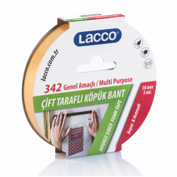 Lacco Çift Taraflı Köpük Bant - 18 mm 5 mt.