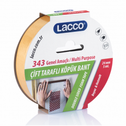 Lacco Çift Taraflı Köpük Bant - 24 mm 5 mt.