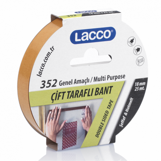 Lacco Çift Taraflı Bant - 18 mm 25 mt.