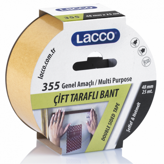 Lacco Çift Taraflı Bant - 48 mm 25 mt.