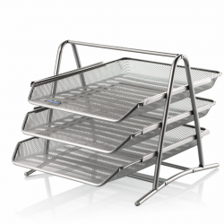 Lacco Metal Evrak Rafı - 3'lü - Gümüş