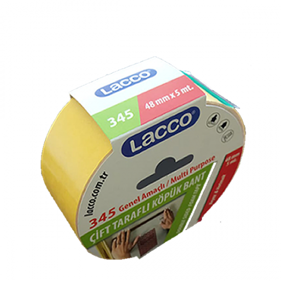 Lacco Çift Taraflı Köpük Bant   48 mm * 5 m.