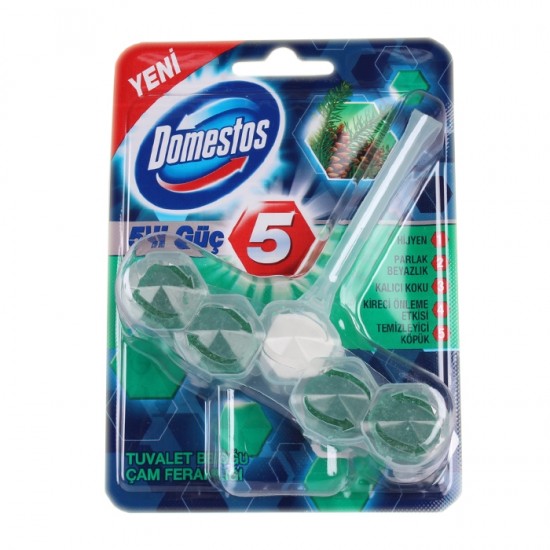 Domestos Wc Blok 5li Güç Çam Ferahlığı 55 gr