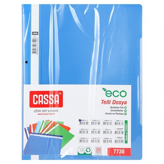 Cassa Eco Telli Dosya Mavi 50'li
